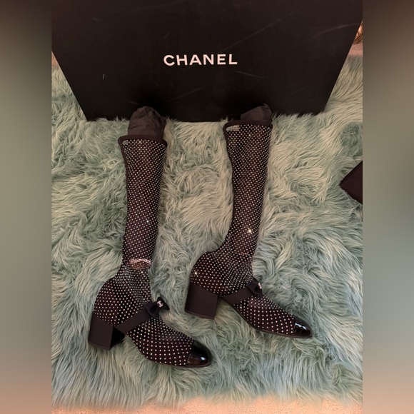 Chanel mesh crystal boots - Picture 4 of 11